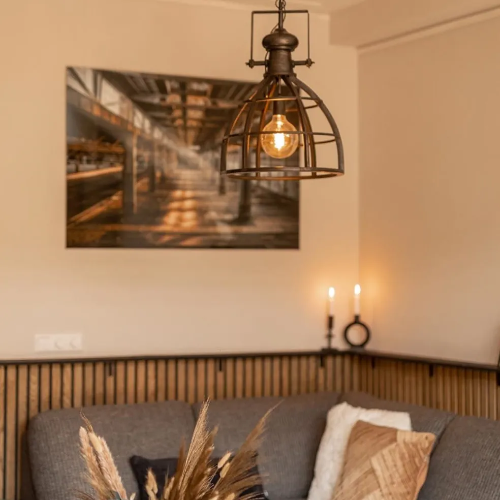 Fashion Straluma Hanglamp Amy zwartstaal industrieel