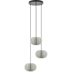 Sale Straluma Hanglamp Arena 3L rond zwart/kap wit