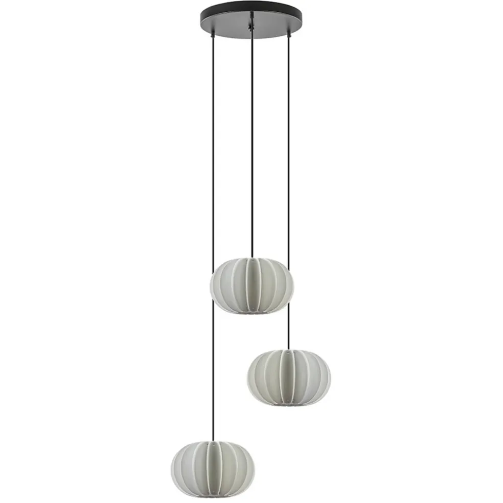 Sale Straluma Hanglamp Arena 3L rond zwart/kap wit