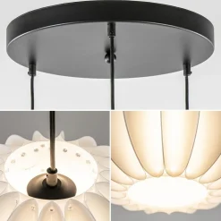 Sale Straluma Hanglamp Arena 3L rond zwart/kap wit