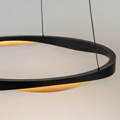Clearance Straluma Hanglamp Ascoli 85 ring zwart/matgoud