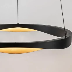 New Straluma Hanglamp Ascoli 65 rond zwart/matgoud