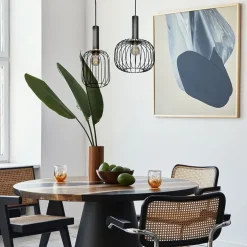 Fashion Straluma Hanglamp Aureole cilinder breed zwart