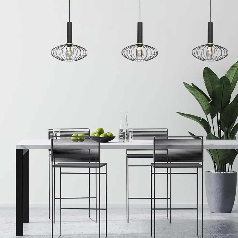 Online Straluma Hanglamp Aureole ovaal zwart