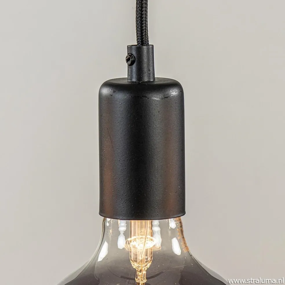 Online Straluma Hanglamp balk 110cm + 5x pendel zwart