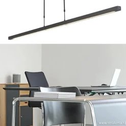 Shop Straluma Hanglamp balk zwart 160cm up+down dtw