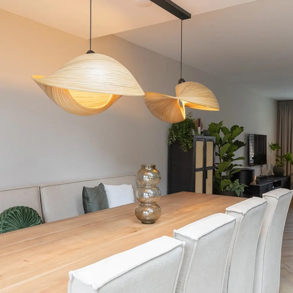 Store Straluma Hanglamp bamboe schelp 60cm