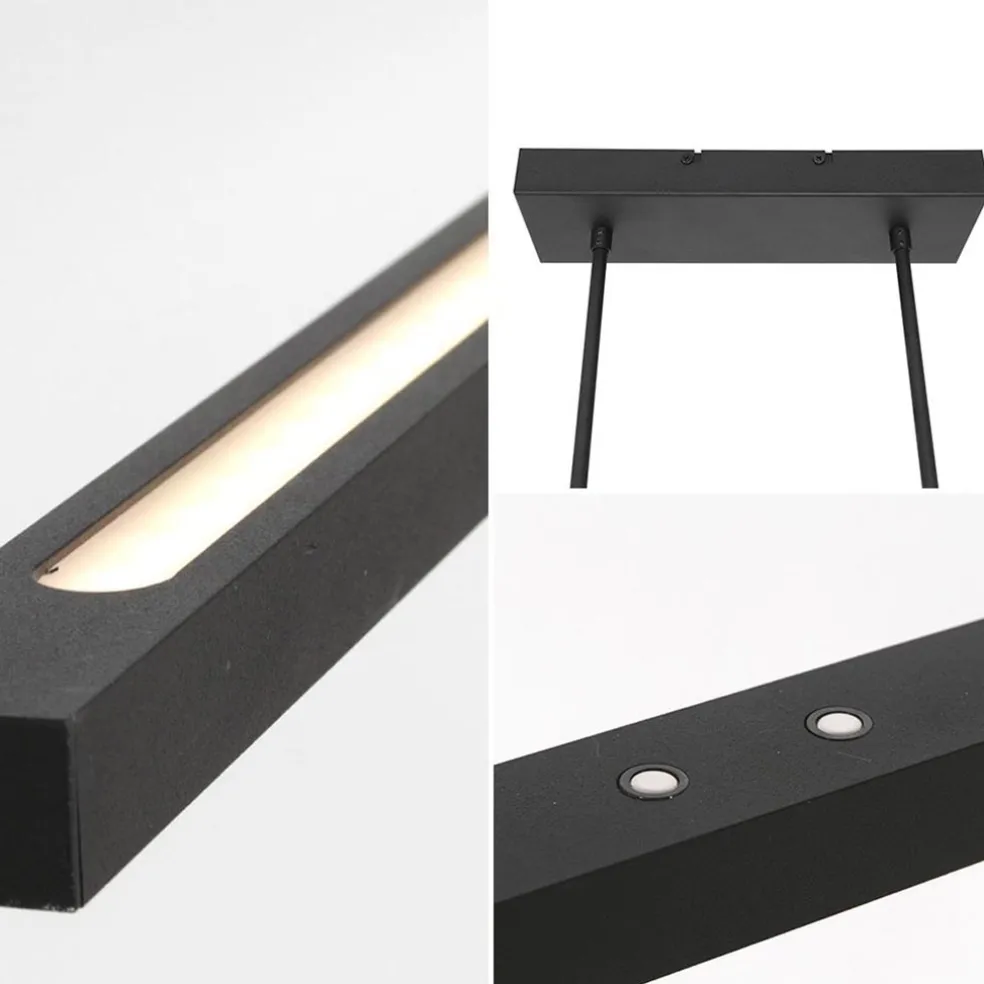 Discount Straluma Hanglamp Bande zwart 155cm 2xdim cct