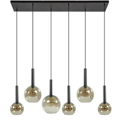 Cheap Straluma Hanglamp Bella Smoke 6L multipendel zwart/glas mix