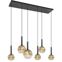 Cheap Straluma Hanglamp Bella Smoke 6L multipendel zwart/glas mix