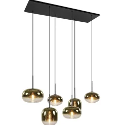 Fashion Straluma Hanglamp Bellini 6L zwart/gradient gold