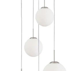 Outlet Straluma Hanglamp bol Bollique 5x glas wit