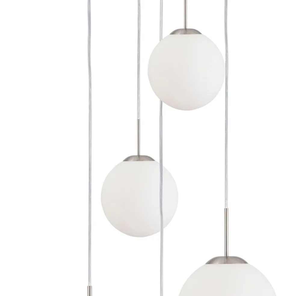 Outlet Straluma Hanglamp bol Bollique 5x glas wit