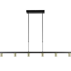 Online Straluma Hanglamp Bounce 6L 160cm zwart/goud