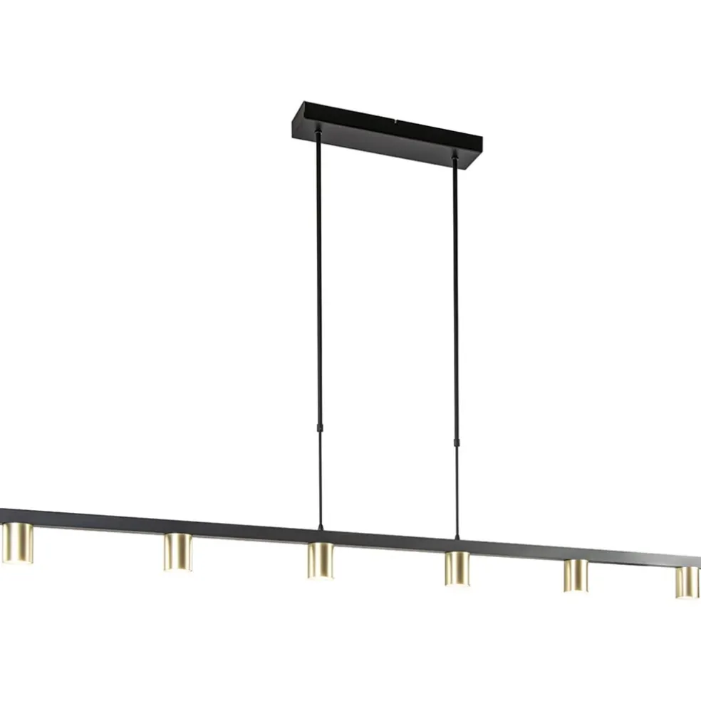 Online Straluma Hanglamp Bounce 6L 160cm zwart/goud