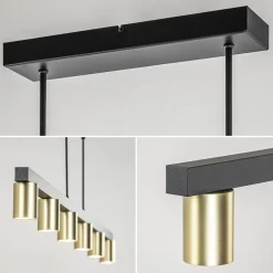 Online Straluma Hanglamp Bounce 6L 160cm zwart/goud