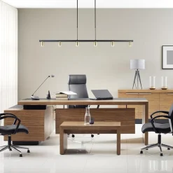 Online Straluma Hanglamp Bounce 6L 160cm zwart/goud
