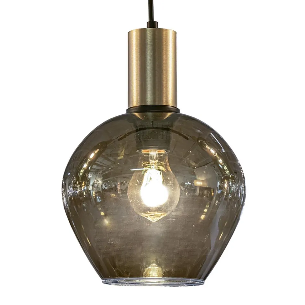 Sale Straluma Hanglamp Bounty 5L rond zwart/matgoud