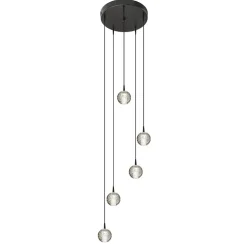 Shop Straluma Hanglamp Bubbles 5L rond zwart/helder dtw