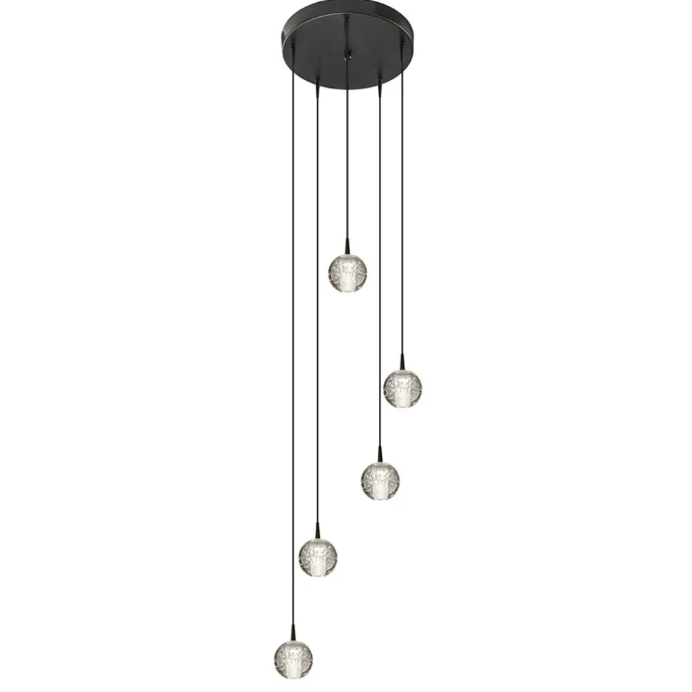 Shop Straluma Hanglamp Bubbles 5L rond zwart/helder dtw