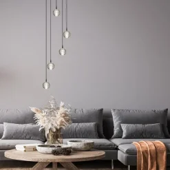 Shop Straluma Hanglamp Bubbles 5L rond zwart/helder dtw