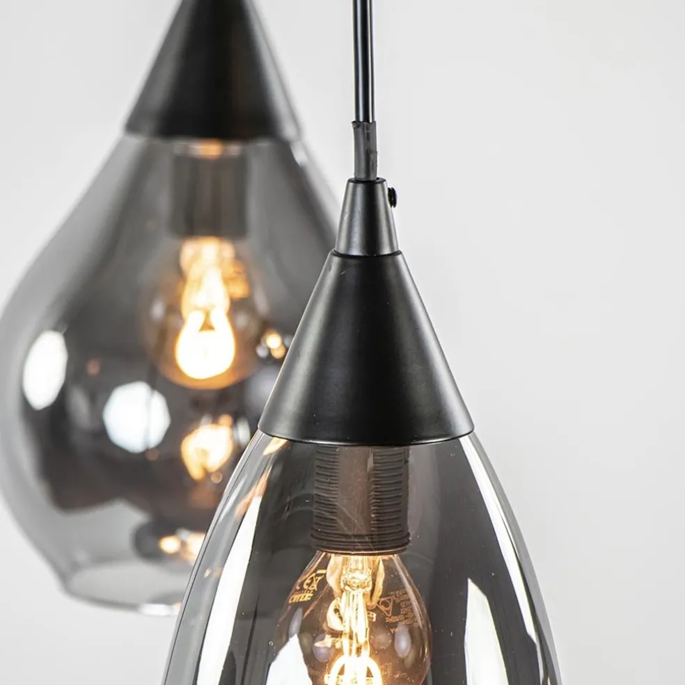 Sale Straluma Hanglamp Cambio 8L zwart + smoke glas