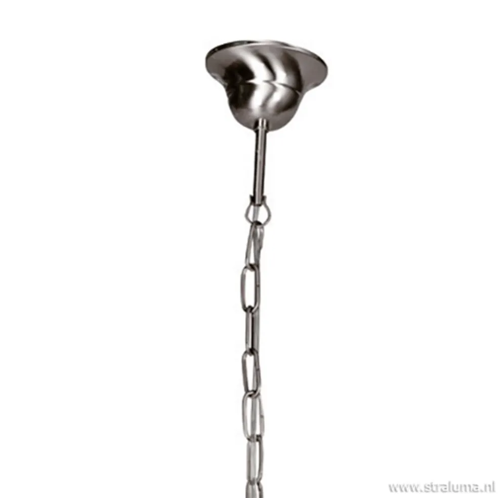 Discount Straluma Hanglamp Capri staal/glas woonkamer