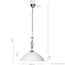 Discount Straluma Hanglamp Capri staal/glas woonkamer