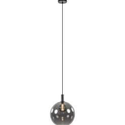 Discount Straluma Hanglamp Chandra 1L zwart + glas 40cm