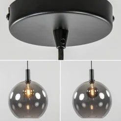 Discount Straluma Hanglamp Chandra 1L zwart + glas 40cm