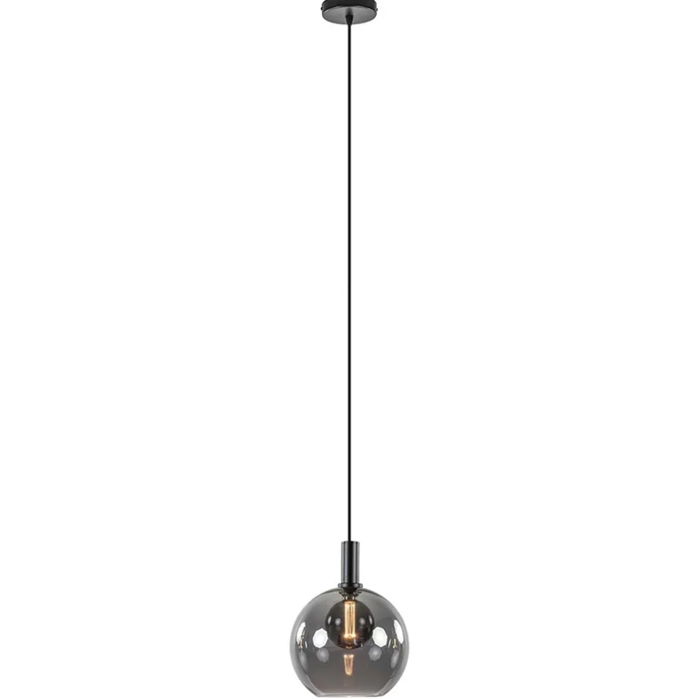 Fashion Straluma Hanglamp Chandra 1L zwart + glas 30cm