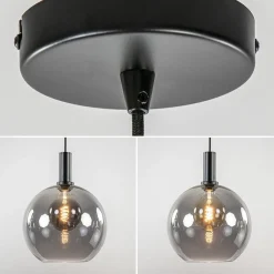 Fashion Straluma Hanglamp Chandra 1L zwart + glas 30cm