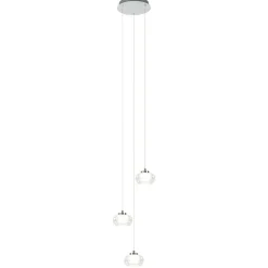 Fashion Straluma Hanglamp chroom/helder glas 3-lichts