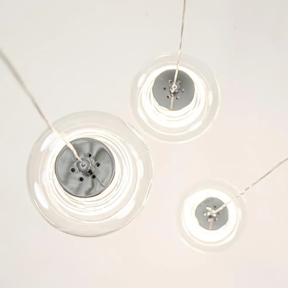Fashion Straluma Hanglamp chroom/helder glas 3-lichts