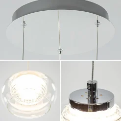 Fashion Straluma Hanglamp chroom/helder glas 3-lichts