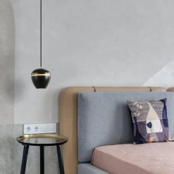 Shop Straluma Hanglamp Claire 1L zwart/matgoud