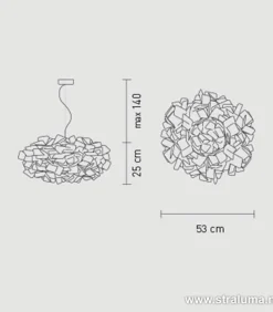 Discount Straluma Hanglamp Clizia 53cm fumé