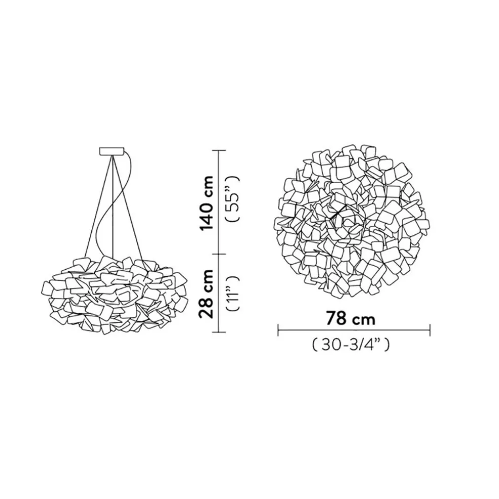 Online Straluma Hanglamp Clizia zwart 78cm