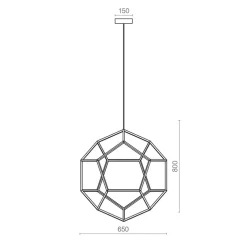 Discount Straluma Hanglamp Dodeca 65 zwart