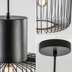 Shop Straluma Hanglamp draad cilinder zwart met klos