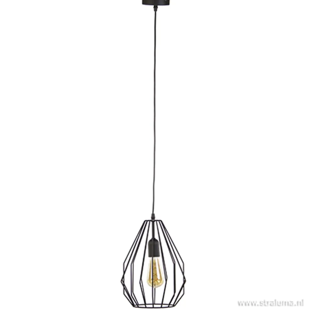 Hot Straluma Hanglamp draad mat zwart