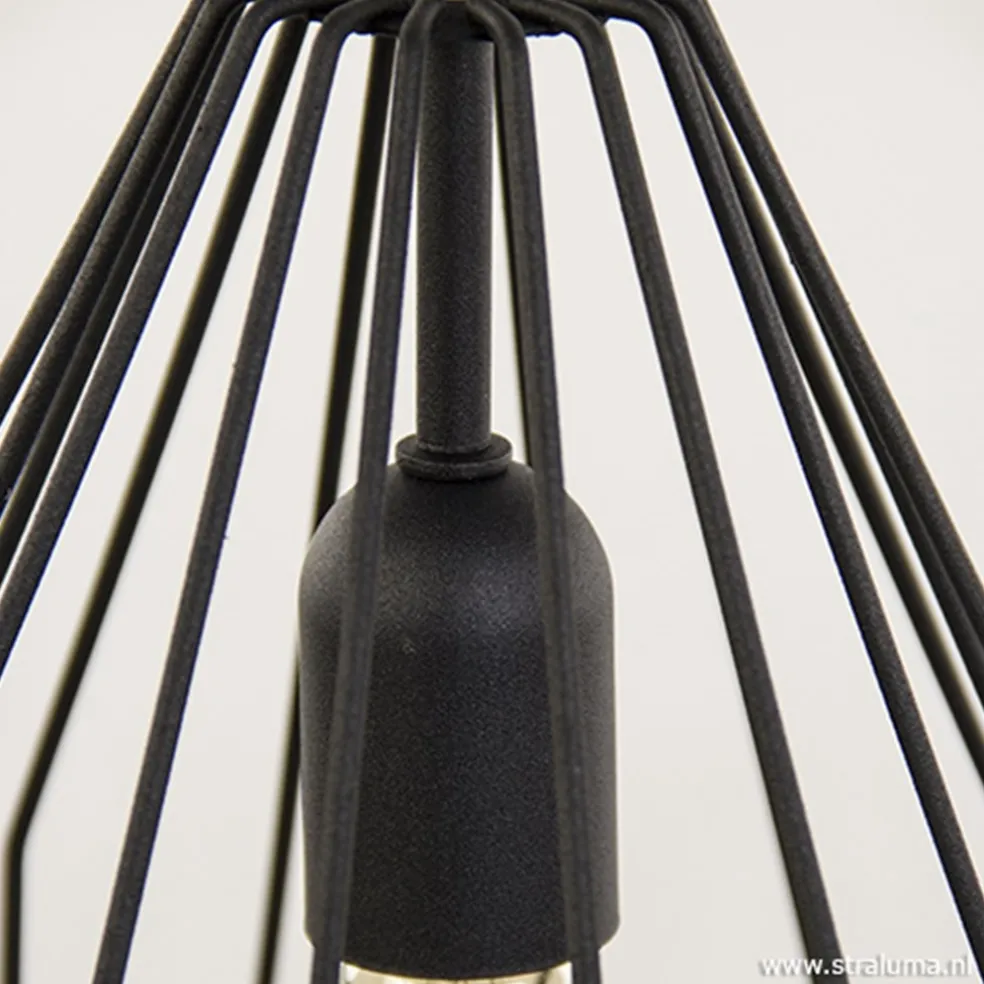 Hot Straluma Hanglamp draad mat zwart