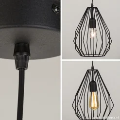 Hot Straluma Hanglamp draad mat zwart