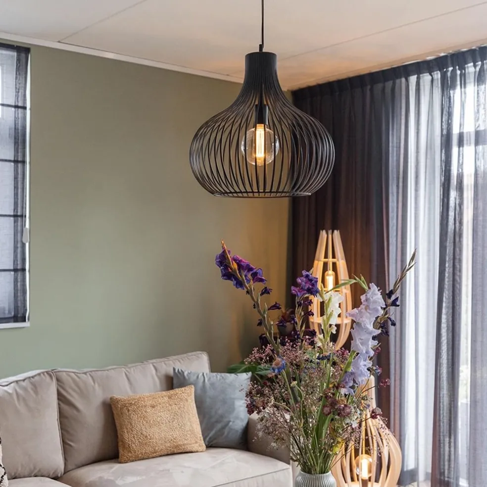 Discount Straluma Hanglamp draad zwart groot 48cm