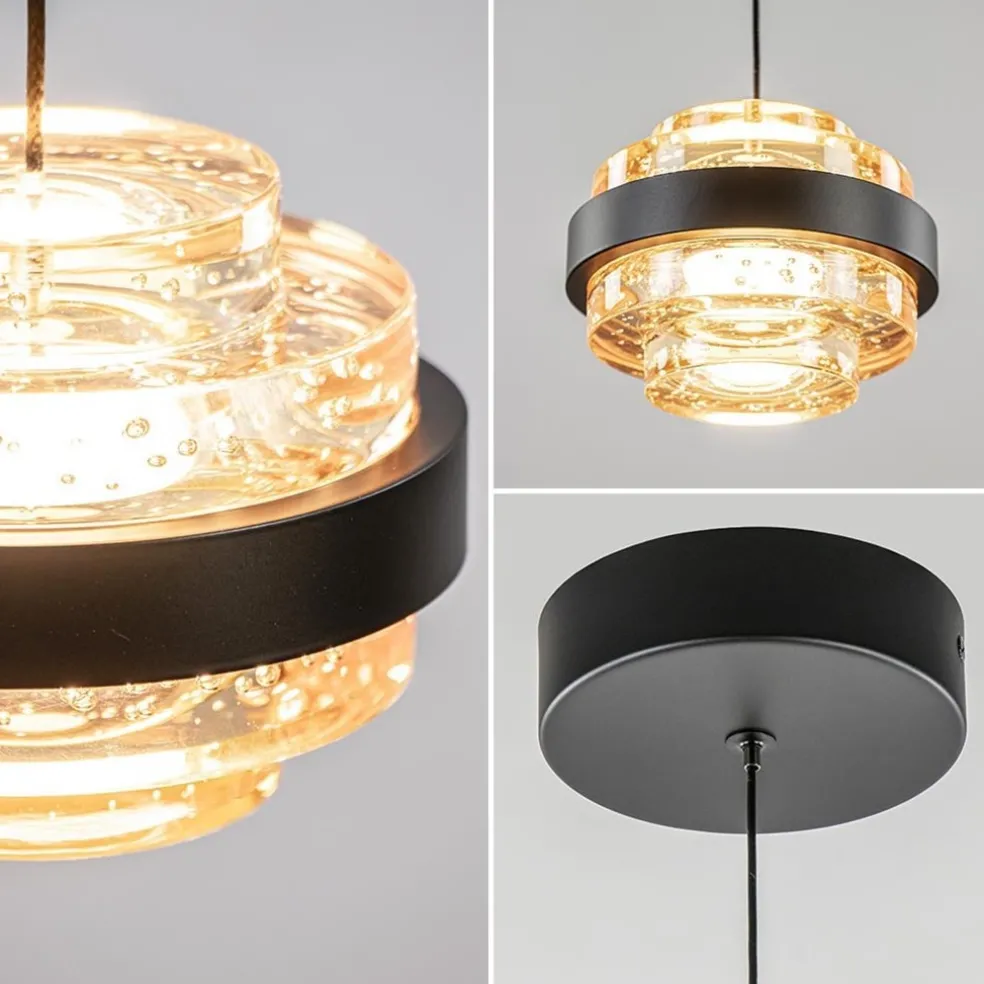 Cheap Straluma Hanglamp Dynasty 1L zwart/amber