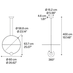 Shop Straluma Hanglamp Elara 60cm goud/matgoud