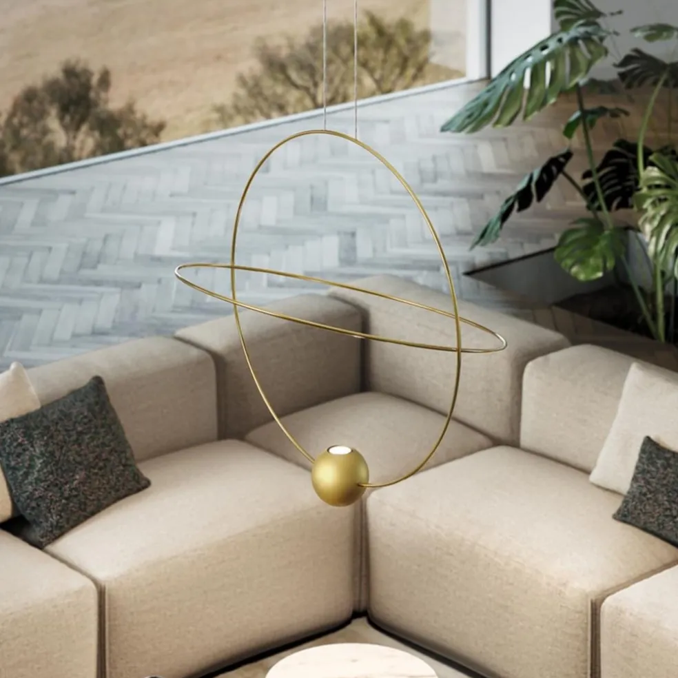 Shop Straluma Hanglamp Elara 60cm goud/matgoud