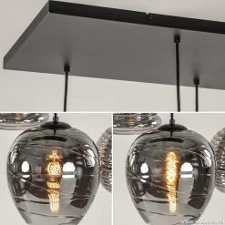 Sale Straluma Hanglamp Fantasy 8L zwart + smoke glas mix