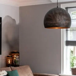 Online Straluma Hanglamp geperforeerd staal brons-bruin