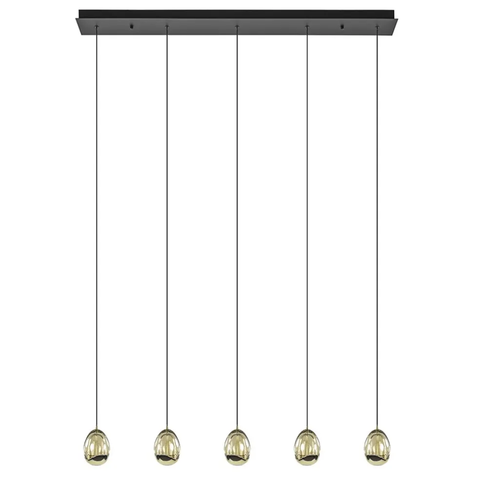 Outlet Straluma Hanglamp Golden Egg 5L zwart/goud